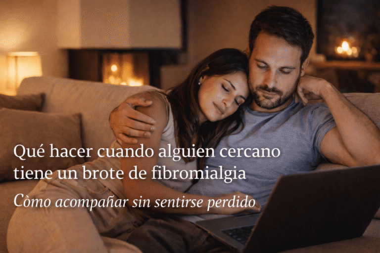 acompañar a una persona durante un brote de fibromialgia